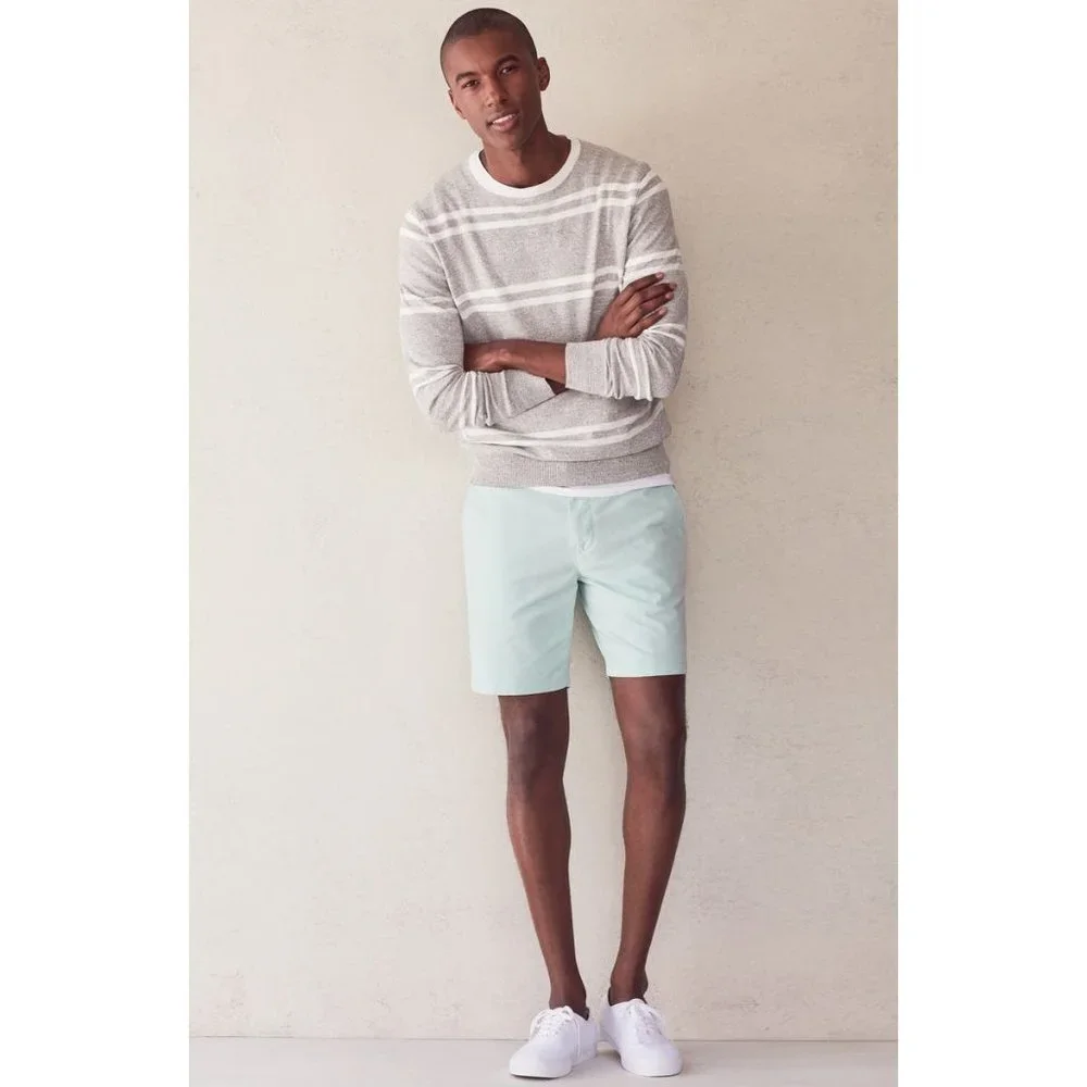 SOLd BONOBOS Mens Aqua Blue Stretch Washed Chino 7 inch Shorts Sz 31 NWT - Picture 7 of 13